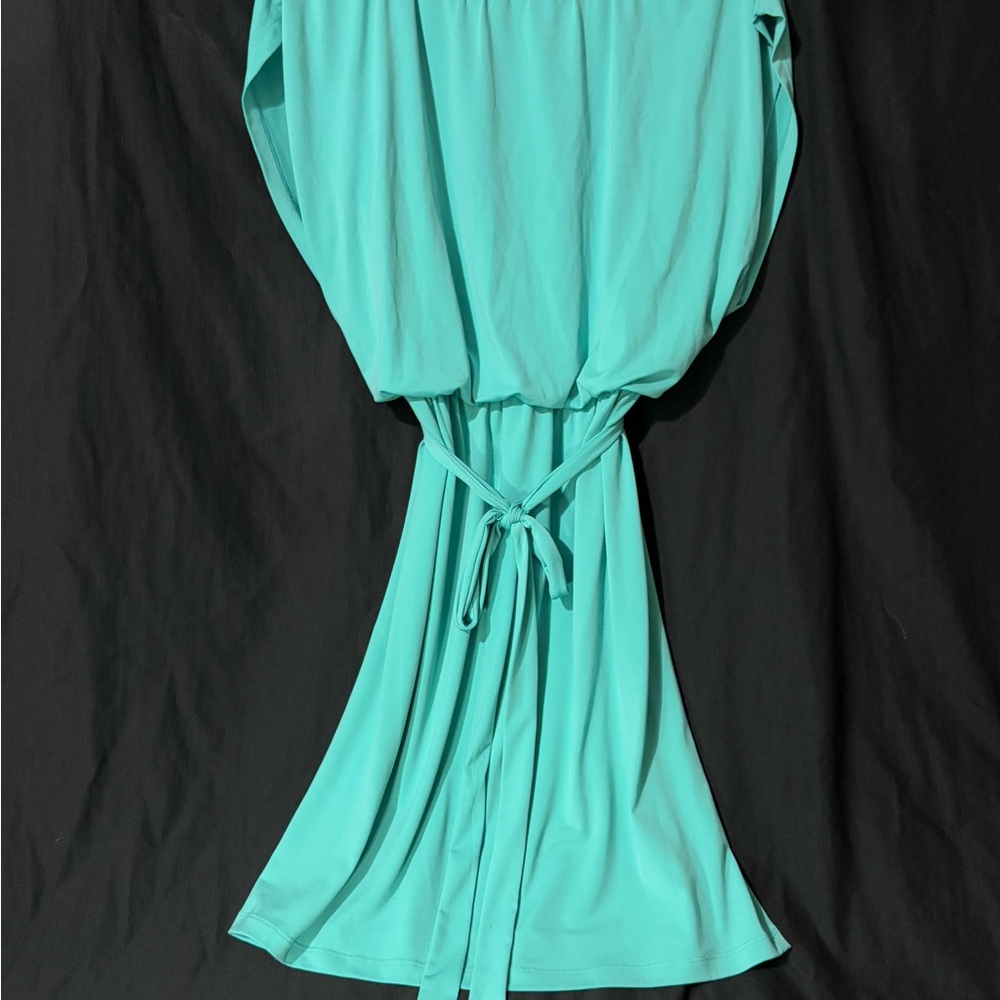 Enfocus Studio Seafoam Dress with Purple Accent